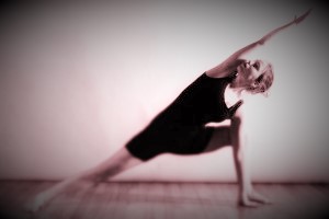 Frau in Yogastellung Frau in Yogastellung